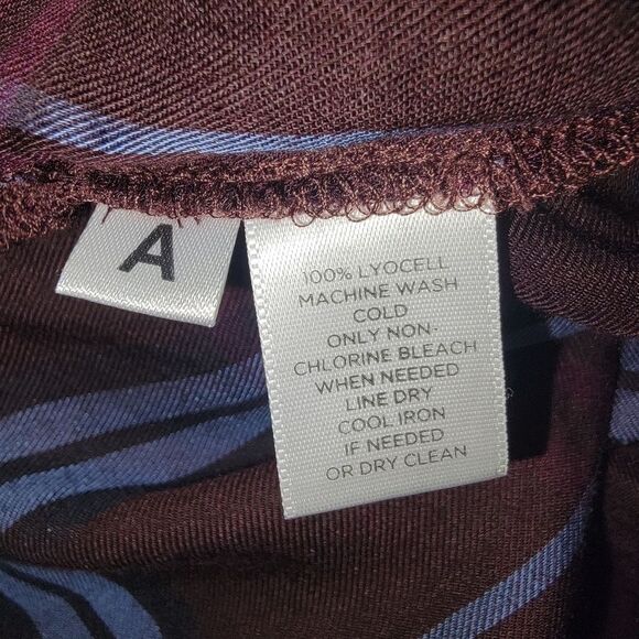 Loft plaid off shoulder long sleeve top blouse XL - Picture 5 of 5